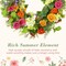 18" Summer Floral Wreaths for Front Door Summer Wreath with Daisy Flowers Green Tea Leaves, Artificial Floral Wreath Green Foliage Wreath for Wall Window Farmhouse Party Holiday Home Decor